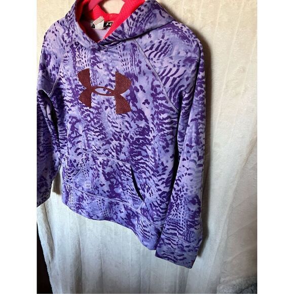 Under Armour Purple Kids Hoodie Girls Size Youth Large - Picture 6 of 8